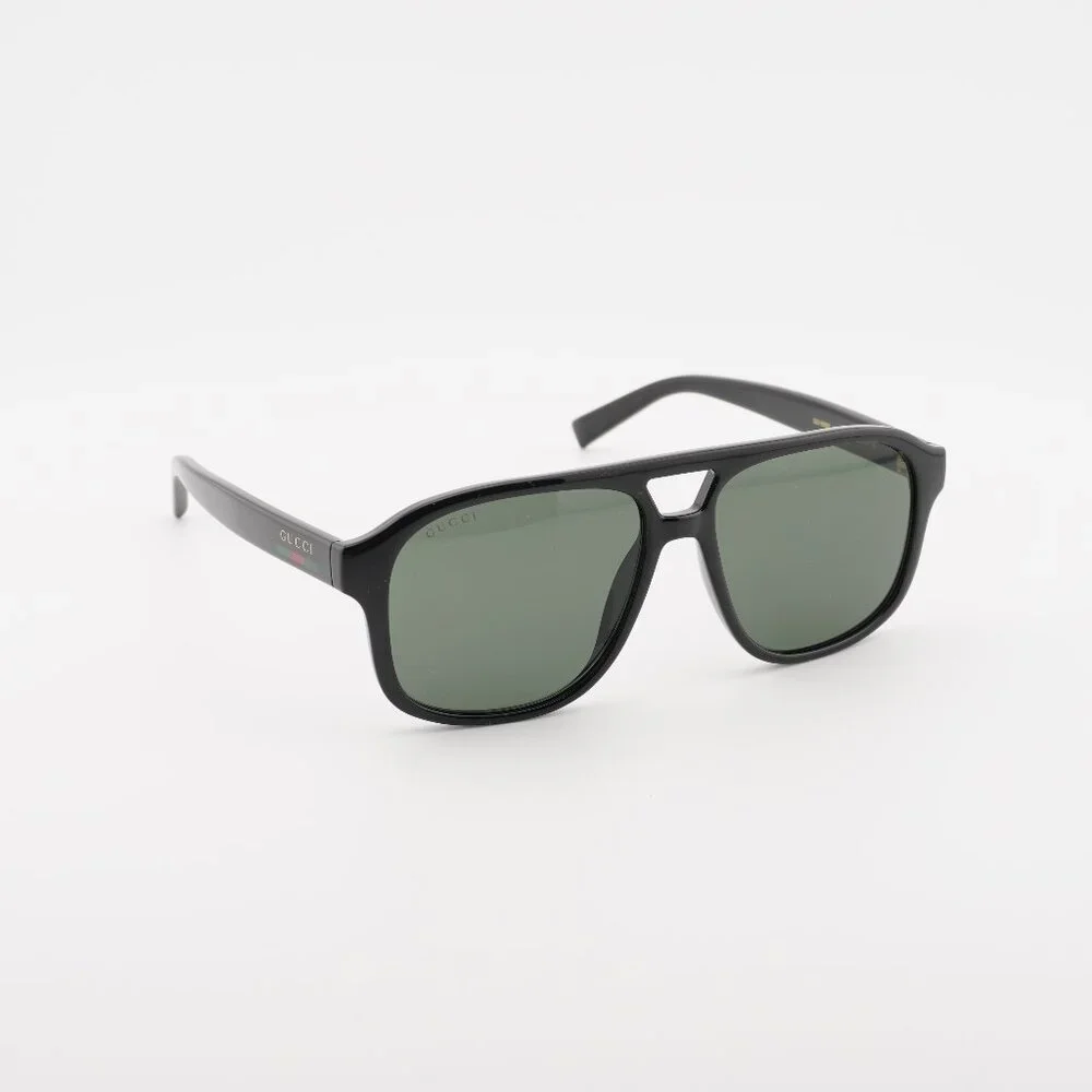 Gucci GG1856S 001 Sunglasses Black Aviator Frame, Grey Lenses
